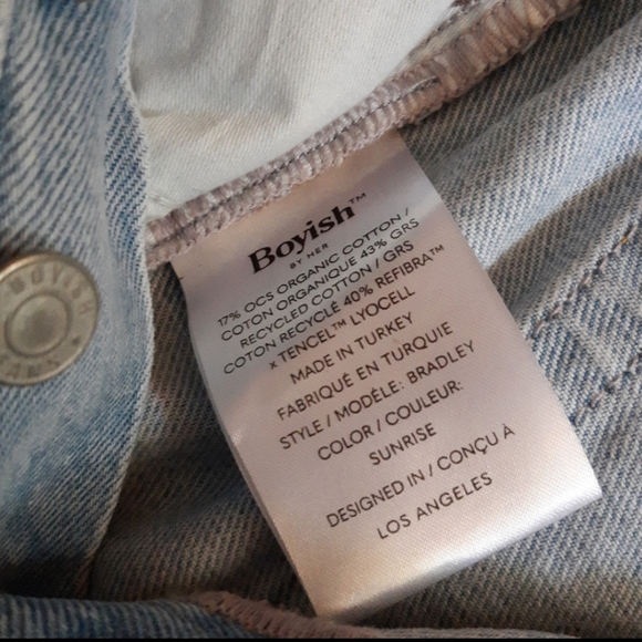 Boyish High Waisted Relaxed Fit Organic Cotton & Tencel Blend Bermuda Sh… - Picture 9 of 12